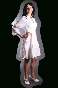 Kleid Weiß Mit Lochmuster  Famos  Fashion Mostegl