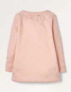 Kleider  Mädchen Boden Sweatshirttunika Mit Folientupfen