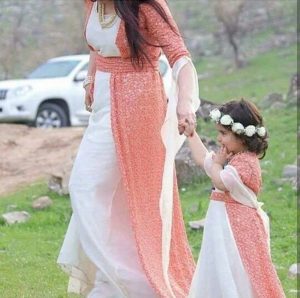 Kurdish Mother And Daughter In Beautiful Traditional