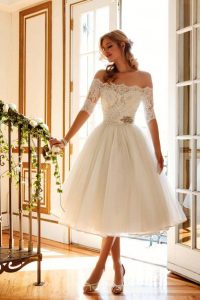 Kurze Vintage Brautkleid  Brautkleid Hochzeitskleid