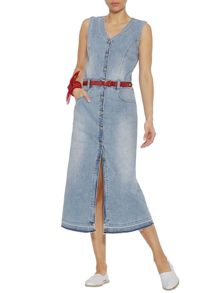 Langes Damen Jeanskleid  Blaustoff Herrlicher  Seit 2004
