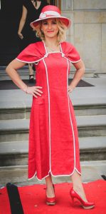 Leinenkleid Rot 30Er Jahre Stil I Vintage Mode  Mode