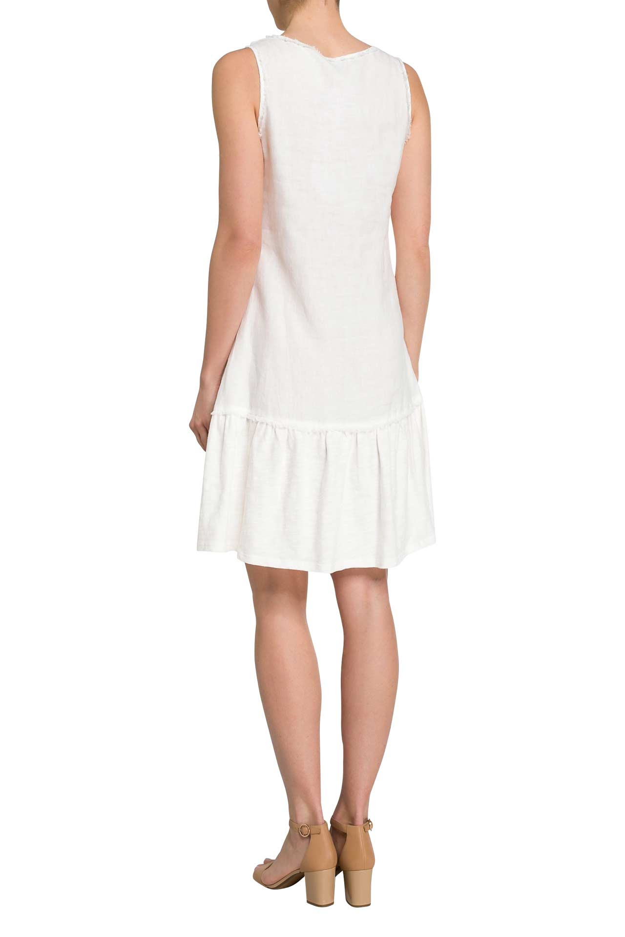 Leinenkleid Weiß  Malvin » Günstig Online Kaufen