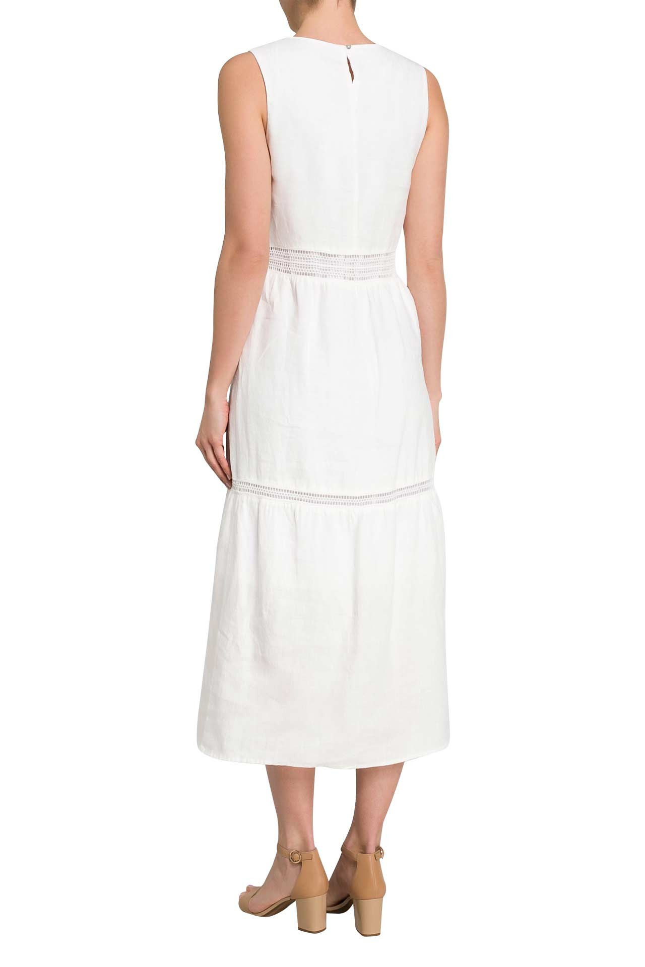 Leinenkleid Weiß  Malvin » Günstig Online Kaufen