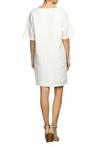 Leinenkleid Weiß  Oui » Günstig Online Kaufen