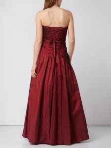 Luxuar Abendkleid Aus Taft Mit Gelegten Falten In Rot