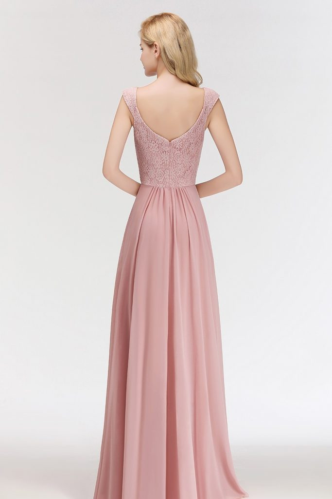 Luxurius Rosa Kleid Lang Stylish  Abendkleid