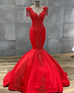 Luxus Rote Abendkleider Lang  Abiballkleider Bodenlang