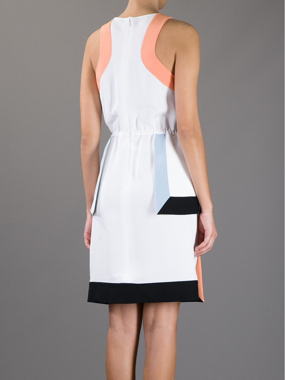 Lyst  Fendi Sleeveless Drawstring Dress In White