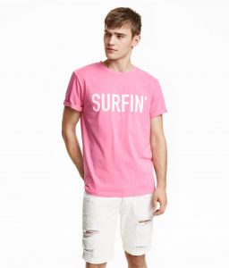 Lyst  Hm Printed Tshirt In Pink For Men