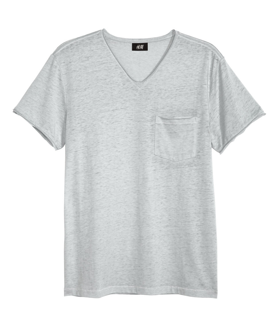 Lyst  Hm Tshirt With Raw Edges In Gray For Men