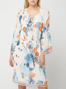Malvin Kleid Aus Viskosekrepp Mit Zierperlenbesatz In Blau