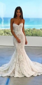Mermaid Sweetheart Lace Bridal Dresses For Destination