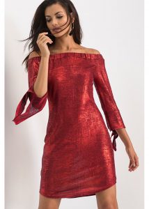 Metallic Kleid Aus Jersey Silber - Bodyflirt Online