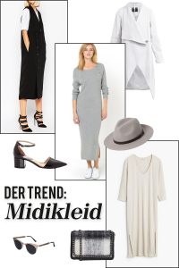 Midikleid Kombinieren Outfit Modeblog