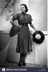 Mode 1930Er Jahre Damen Mode Kleidung Und Stroh Hut
