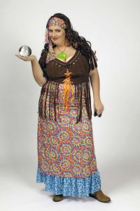 Mode Hippie Kostüm Kleid Große Größen Für Mollige Damen