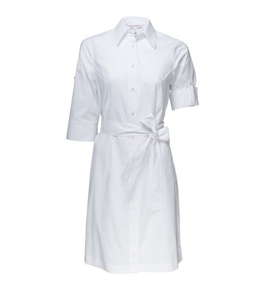Modernes Damen Blusenkleid In Weiß In Classic Fit
