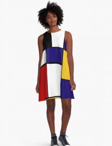 Mondrian Frau Kleid Kleid Für Die Frau Alinie Kleid  Etsy