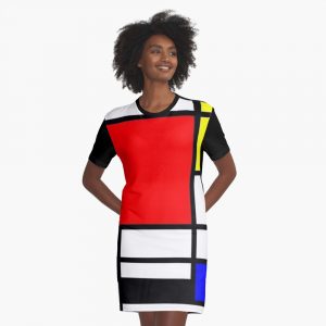 &quot;Mondrian Minimalist Pattern&quot; Graphic Tshirt Dress