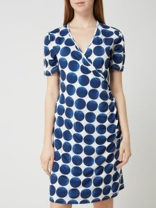 More  More Kleid Mit Punktmuster In Weiß Online Kaufen
