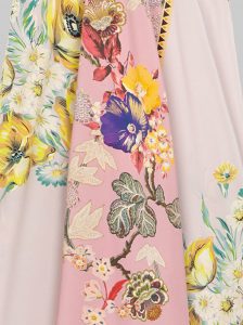 Multifarbiges Langes Kleid Mit Blumenprint Für Frauen