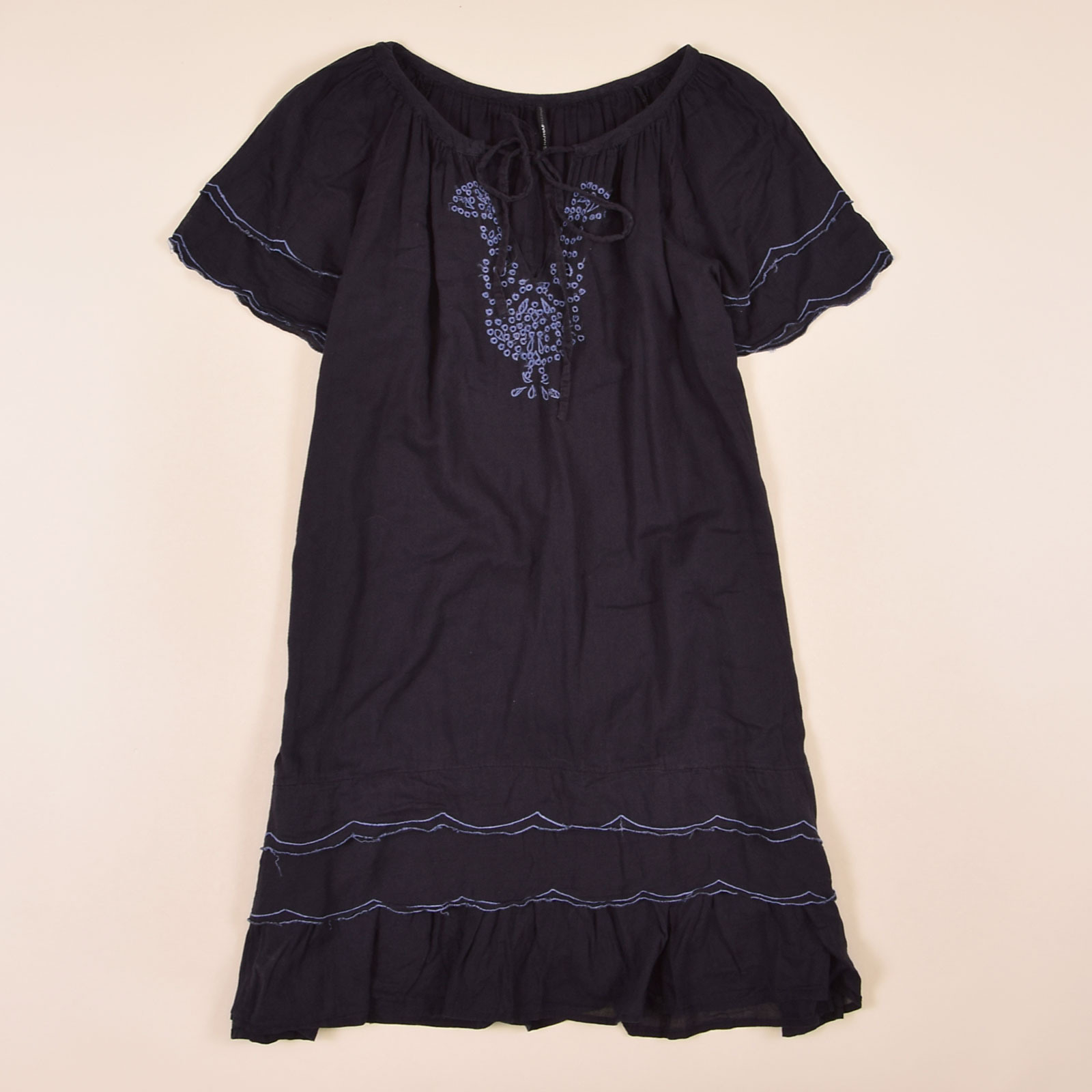 Naf Naf Damen Kleid Dress Gr40 Navy Blau 73916  Ebay