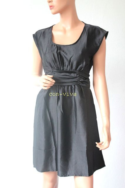 Neu Hm Satin Kleid Abendkleid Cocktailkleid Schwarz  Ebay