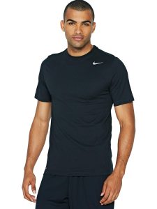 Nike Dri Fit Mens Cotton Short Sleeved Tshirt In Black