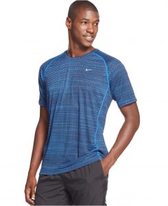 Nike Synthetic Miler Drifit Performance Tshirt In Blue