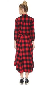 Nsf Caleb Plaidprint Flannel Dress In Red  Lyst