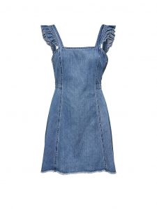 Only Jeanskleid &quot;Rica Row Frill&quot; Blau  34