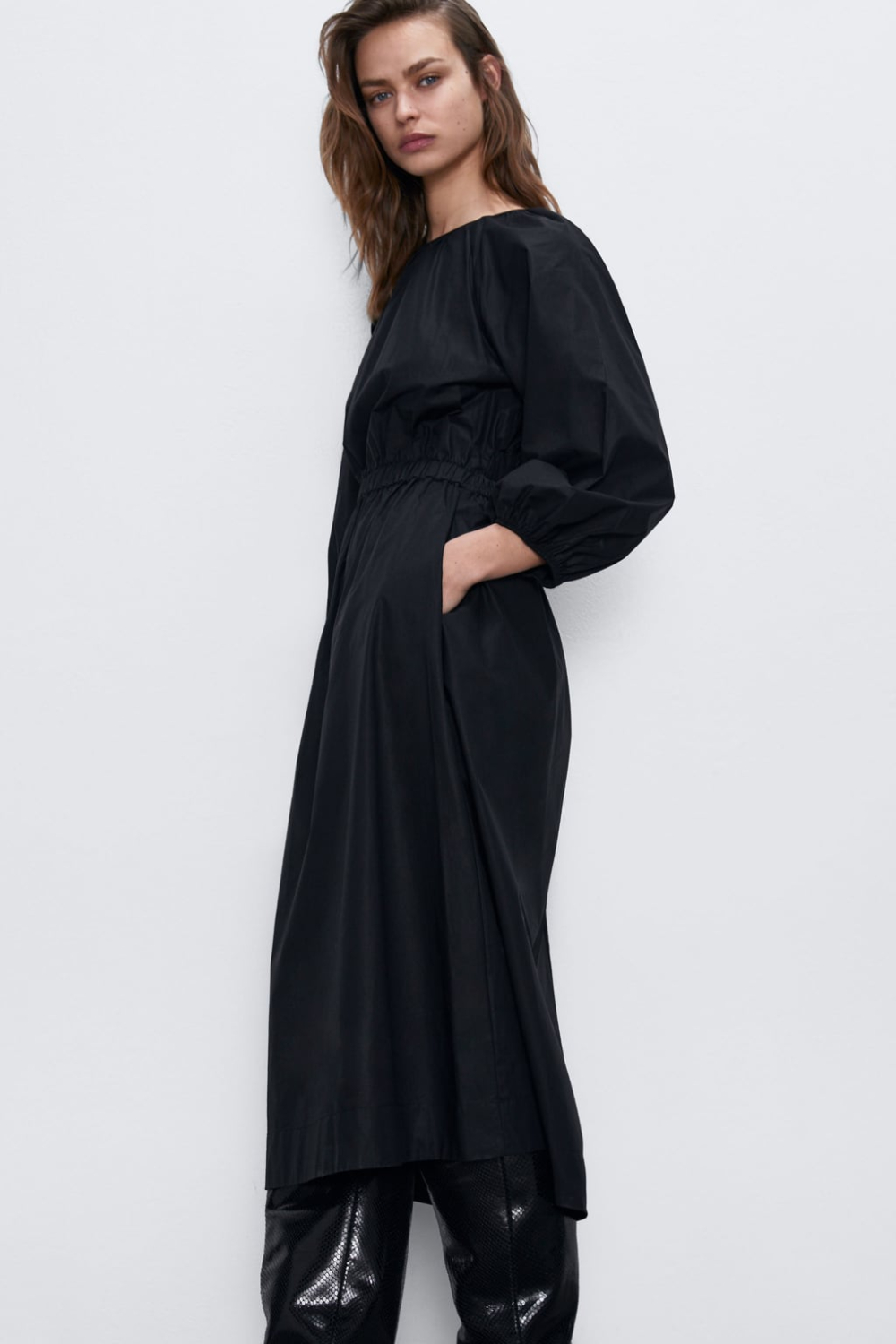 Poplin Midi Dress  Zara Slovenia In 2020  Kleider