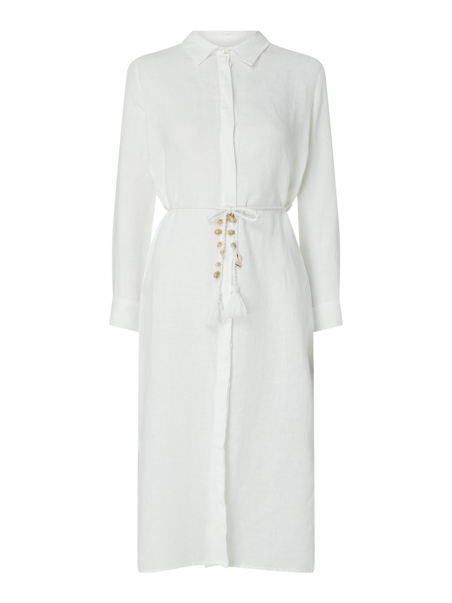 Rich  Royal Blusenkleid Aus Leinen In Weiß Online Kaufen