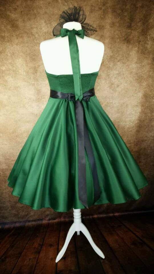 Rockabilly 50Er Petticoat Neckholder Swing Kleid Gr 4446
