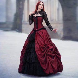 Rot Schwarzes Hochzeitskleid  Hochzeittrauungparty