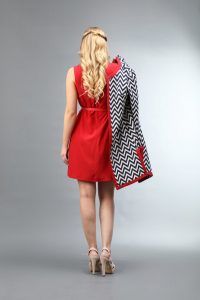 Rotes Kleid Mit Jacke  7Slim Fashion