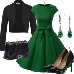 Schön Elegantes Grünes Kleid Bester Preis  Abendkleid
