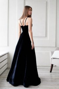 Schwarzes Maxikleid Gothic Hochzeitskleid Prom Kleid Für