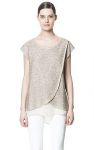 Sequinned Short  Sleeve Sweater  Knitwear  Woman  Zara