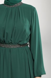 Smaragdgrün Hijababendkleider 533901  Sefamerve