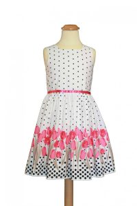 Sommerkleid Mädchen Kleid Tulpen Pink  Wwwkinderkram