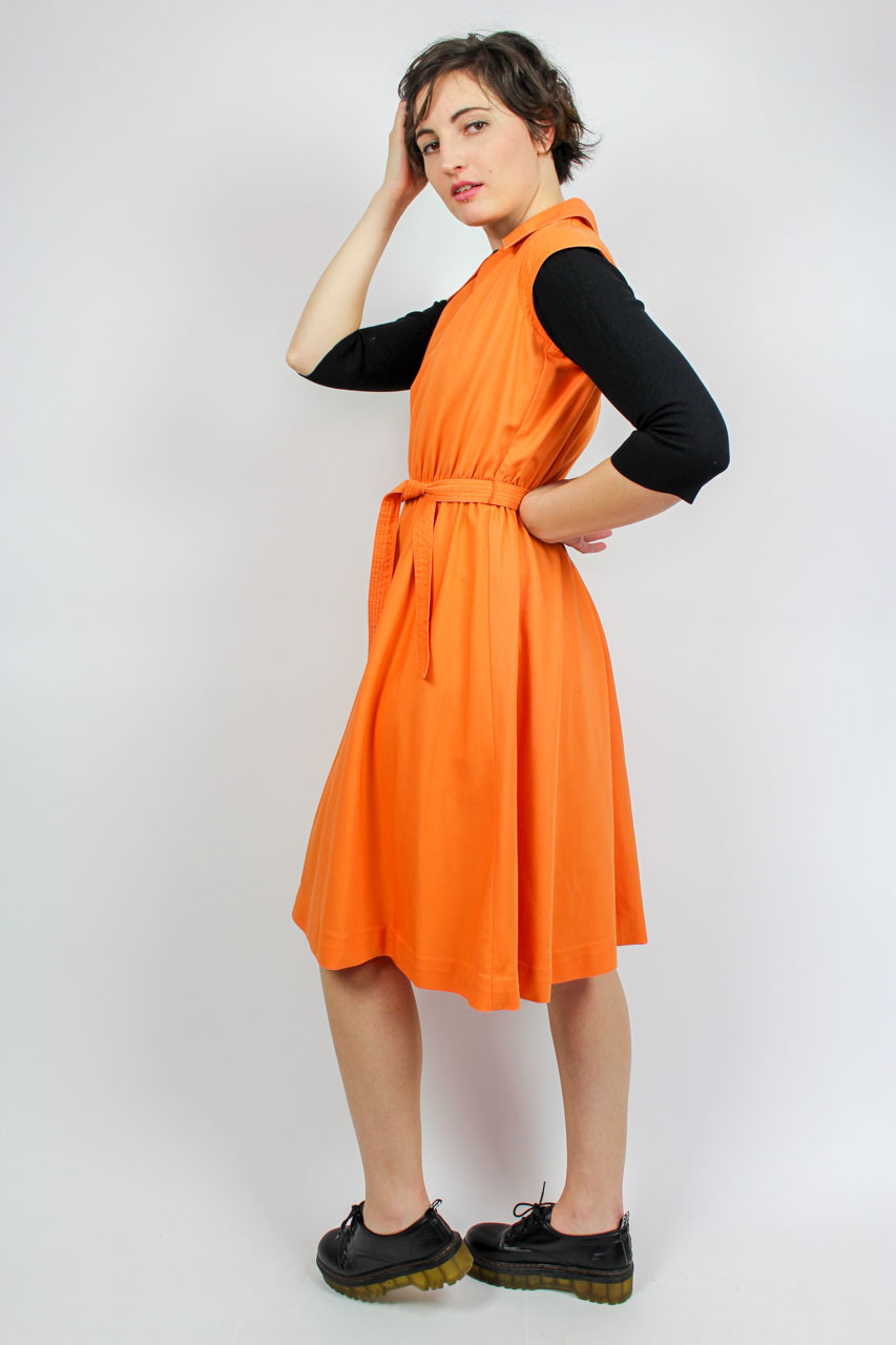 Sommerkleid Orange Gürtel &quot;Tamra&quot;  Oma Klara
