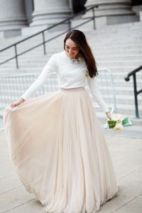 Standesamt Outfits  Hochzeitskleid Modern Brautkleid