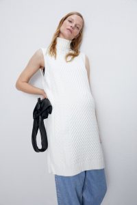 Strickkleid Mit Zopfmuster  Zara Deutschland  Knit Dress