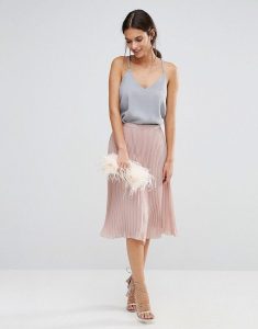 Tfnc Pleated Midi Skirt Mit Bildern  Outfit Hochzeit