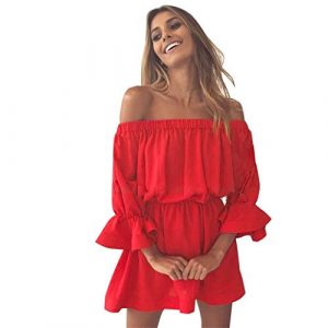 Top 7 Rotes Kleid Kurz  Streetwear Für Damen  Ingercen