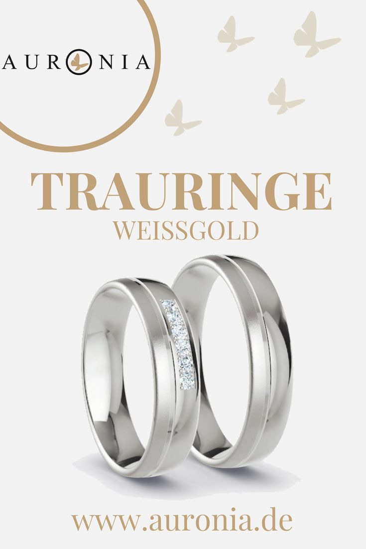 Trauringe Weissgold 333  006 Ct Diamanten  Modell N