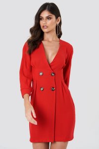 Trendyol Buttoned Blazer Dress  Red  Dresses Maxi Dress