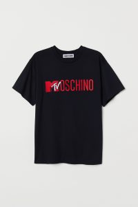 Tshirt With Embroidery  Black   Hm  Shirts Moschino